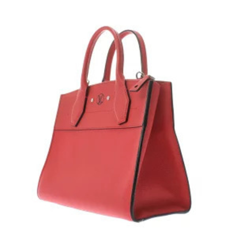 Louis Vuitton Rouge Calfskin Steamer City Handbag